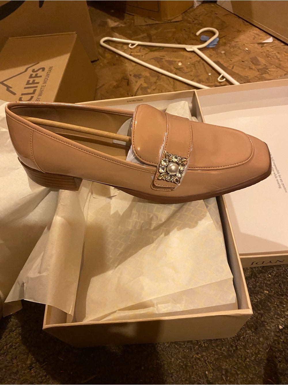 NYDJ Pearl-Accent Blush Loafers